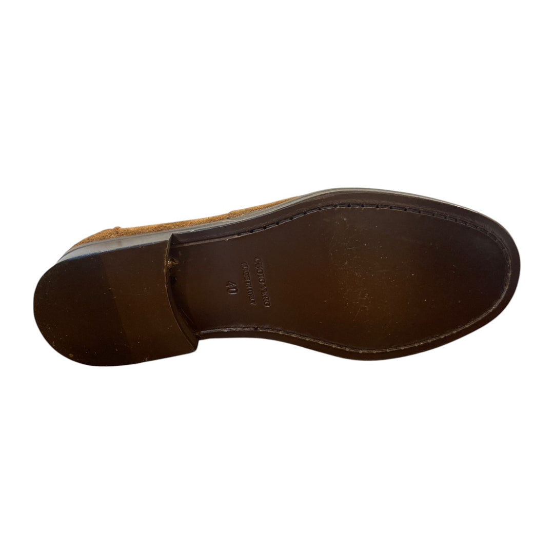 Tan Suede Leather Loafers
