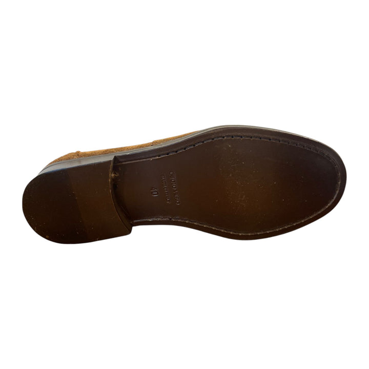 Tan Suede Leather Loafers