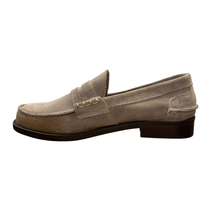 Dove Grey Suede Loafers