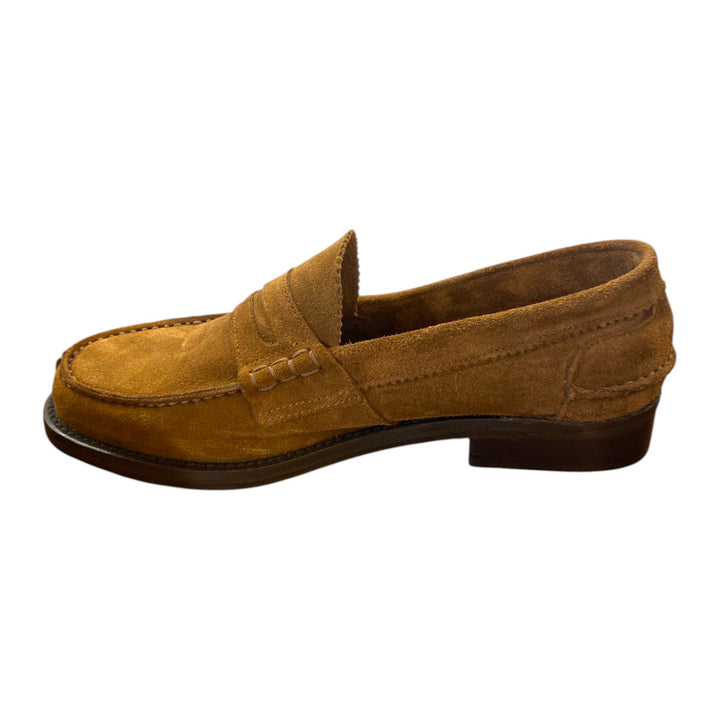 Tan Suede Leather Loafers