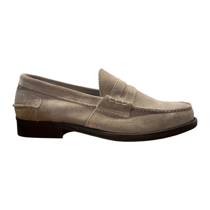 Dove Grey Suede Loafers