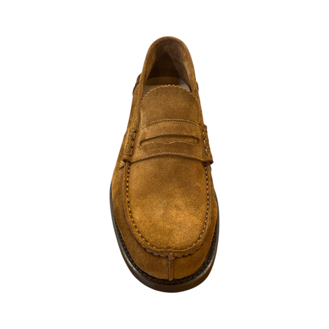 Tan Suede Leather Loafers