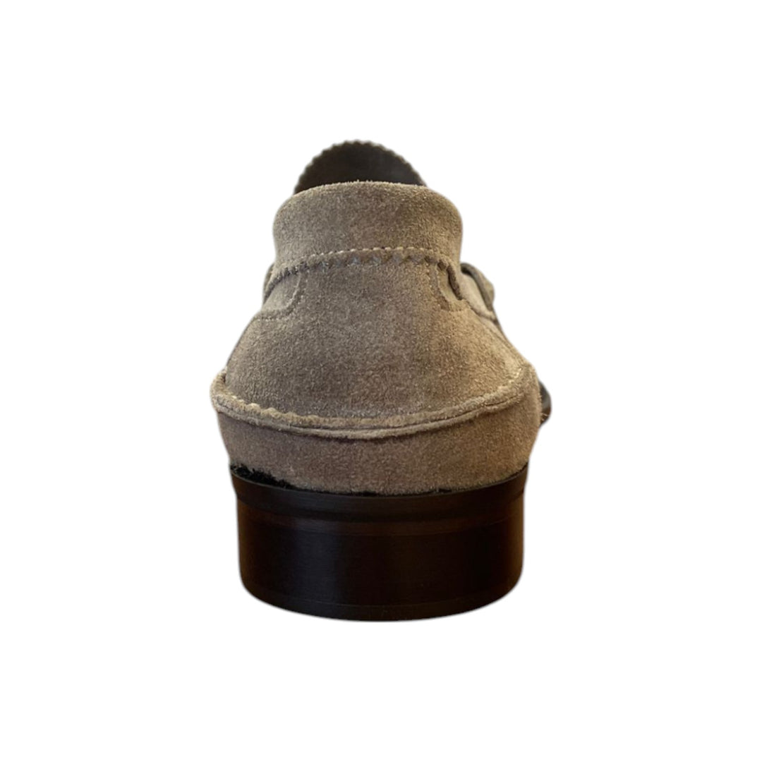 Dove Grey Suede Loafers