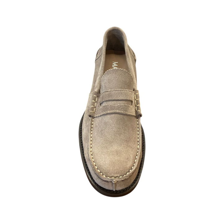 Dove Grey Suede Loafers
