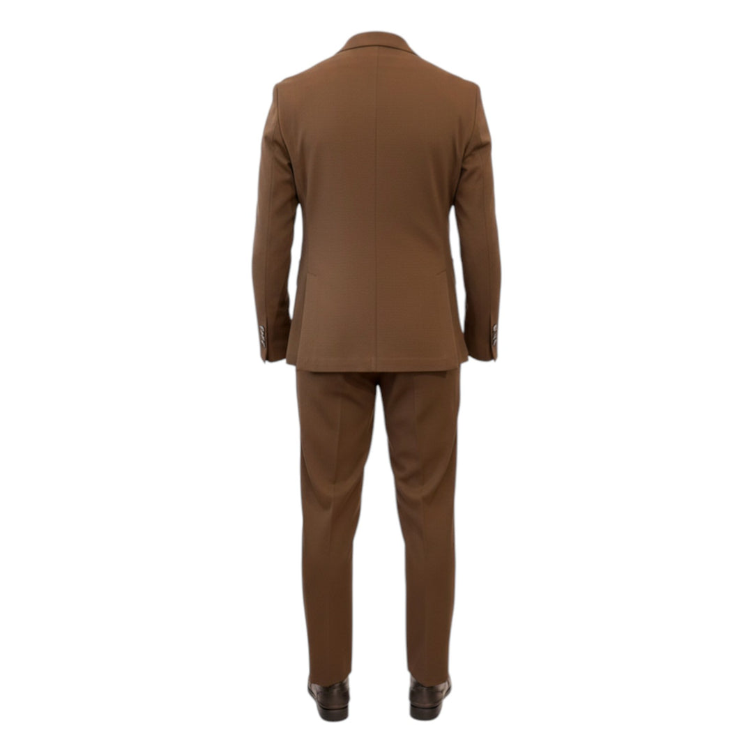 Brown Honeycomb Comfort Fit Suit
