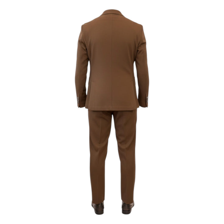 Brown Honeycomb Comfort Fit Suit