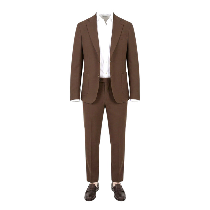 Brown Honeycomb Comfort Fit Suit