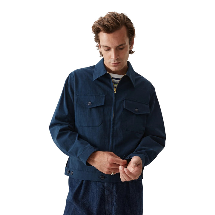 Albert Cotton Jacket Blue
