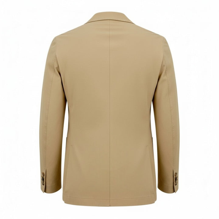 Premium Cotton Piquet Blazer in Beige