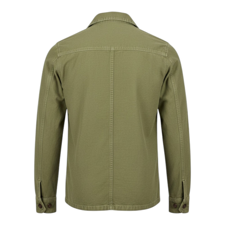 Acadia Long Sleeve Over-fit Linen Blend Shirt Military