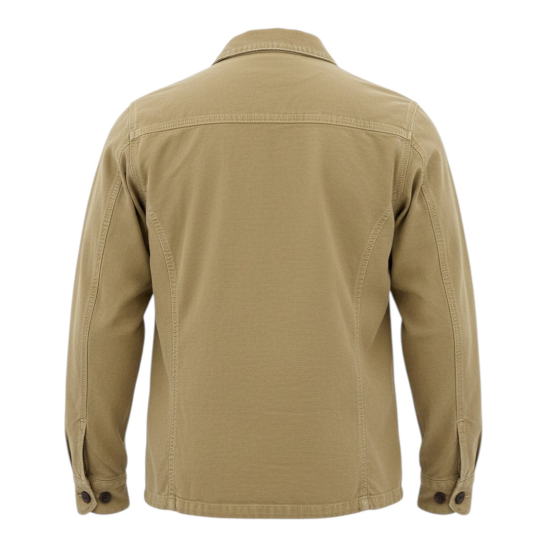 Acadia Long Sleeve Overshirt Linen Blend Mocha