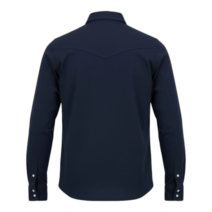 El Paso Slub 180g Long Sleeve Western Shirt Navy