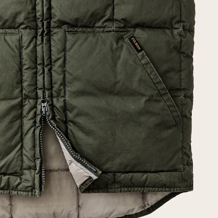 Heritage Cotton Down Vest Light Brown