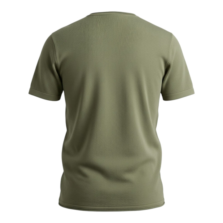 Short Sleeve Combed Cotton Crewneck Army