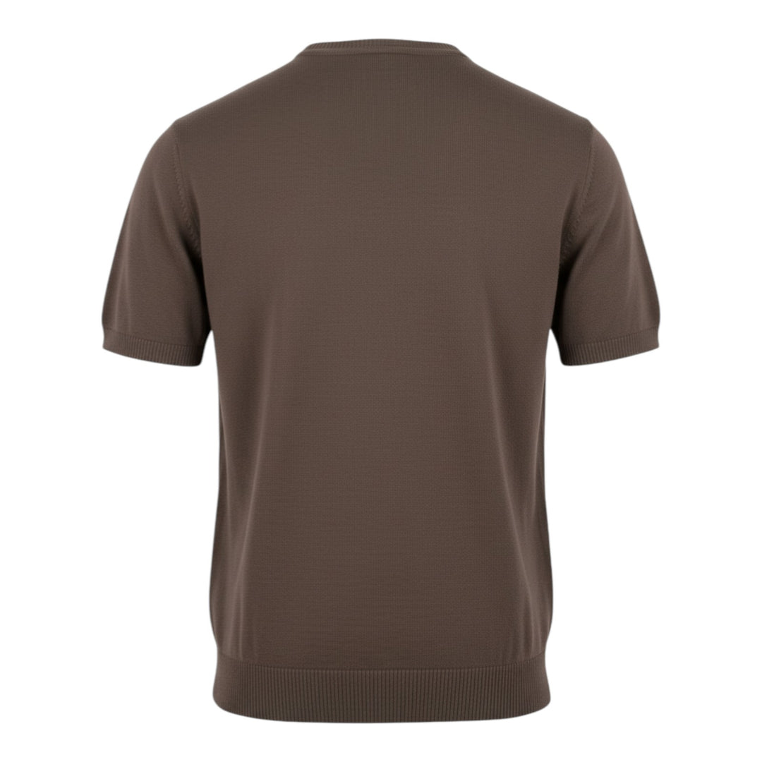 Combed Cotton Short Sleeve Crewneck Mocha