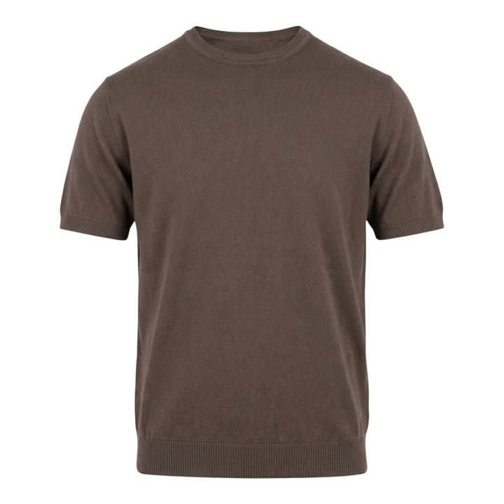 Combed Cotton Short Sleeve Crewneck Mocha