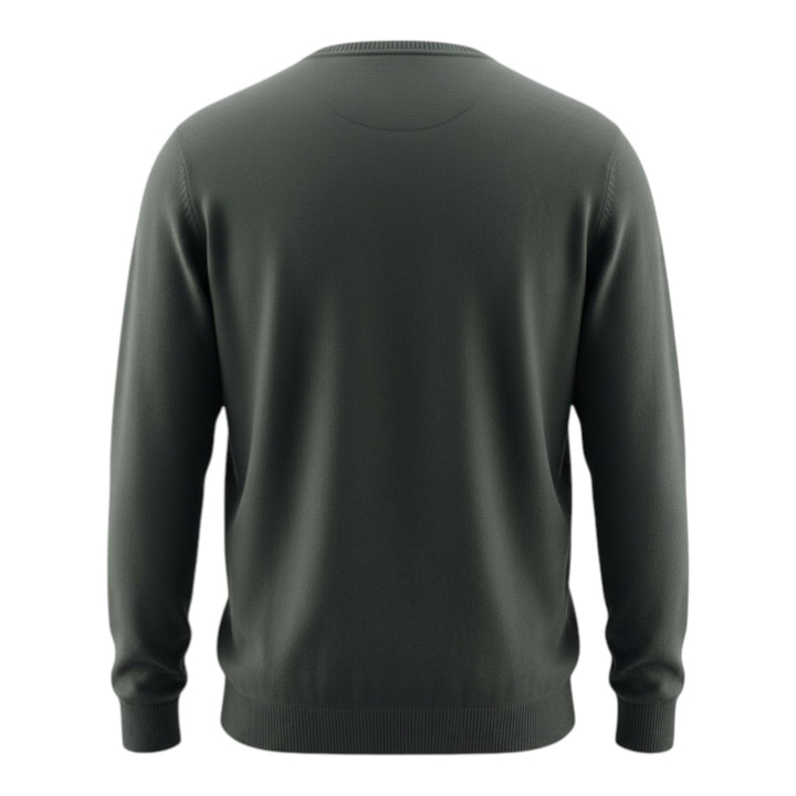 Long Sleeve Combed Cotton Crewneck Anthracite