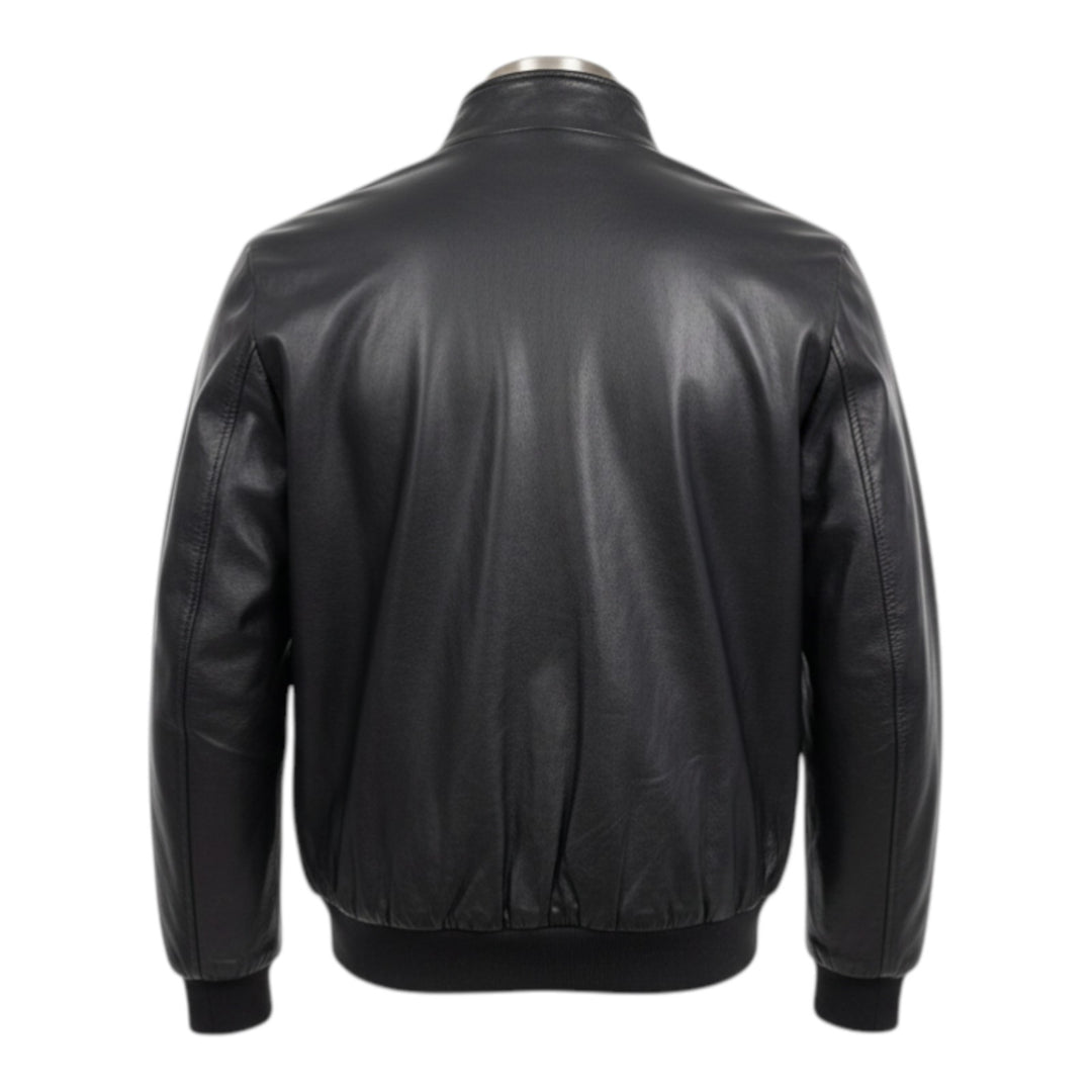 Baracuta Style Genuine Leather Jacket Black