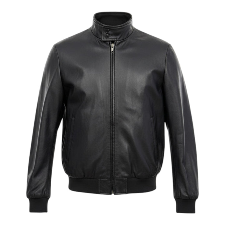 Baracuta Style Genuine Leather Jacket Black