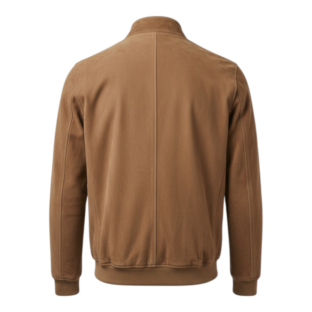 Valstar Model Jacket in Perforated Genuine Suede Sand