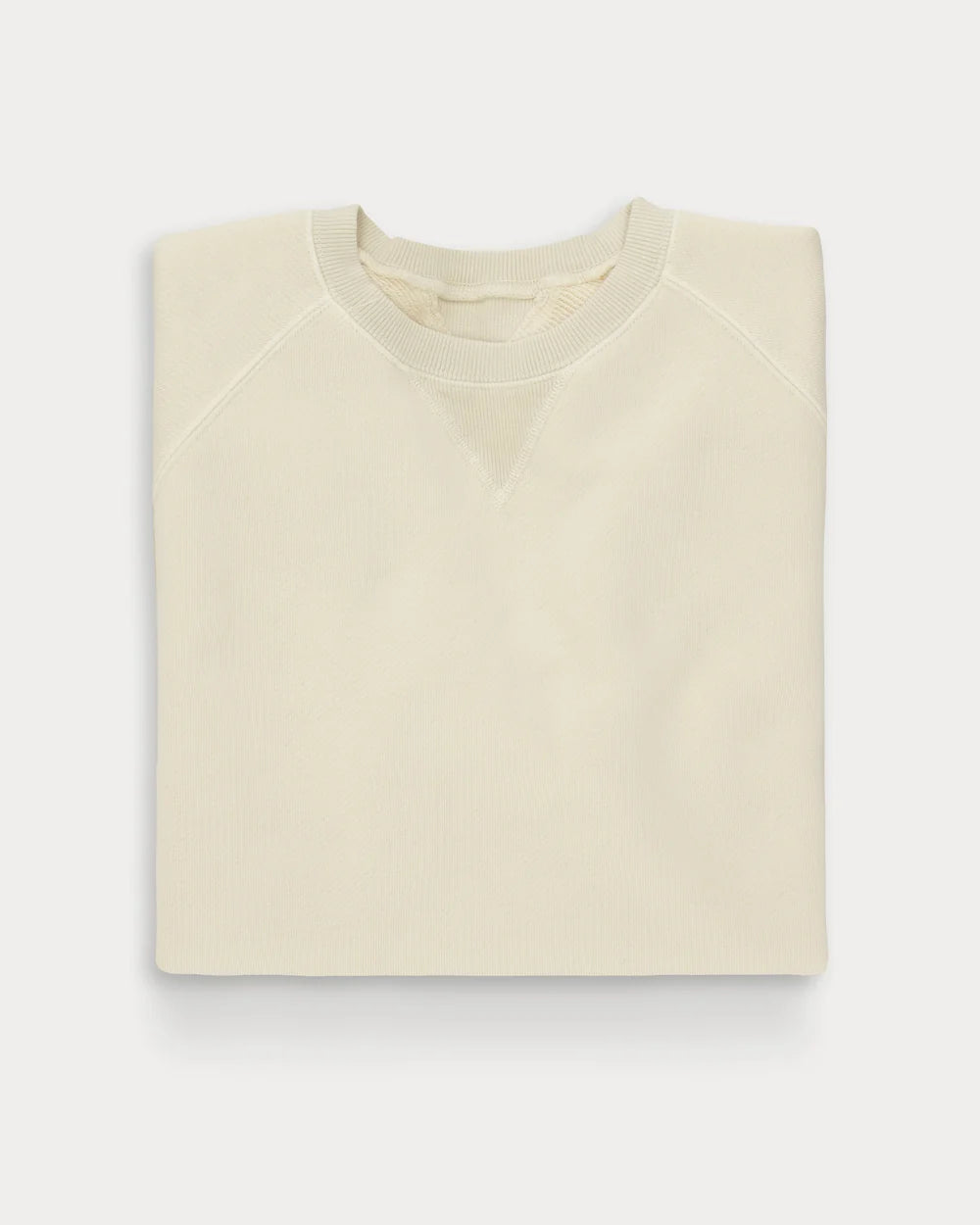 HARVARD CREWNECK SWEATSHIRT IN BRUSHED JERSEY RAGLAN CUT WHITE
