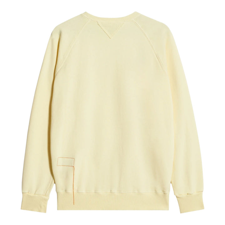 Harvard Crewneck Sweatshirt in Brushed Jersey with Raglan Cut Canary