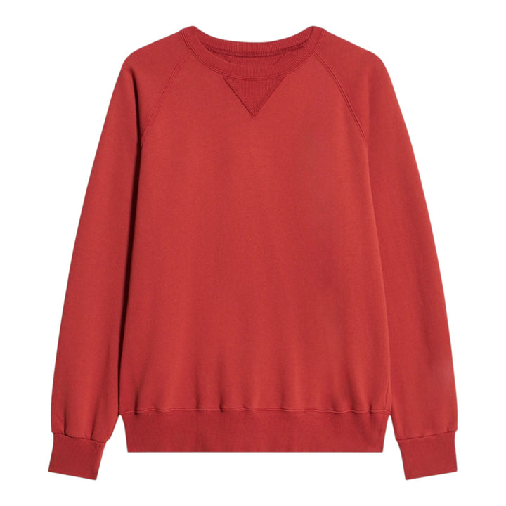 Harvard Crewneck Sweatshirt in Brushed Jersey with Raglan Cut Lobster