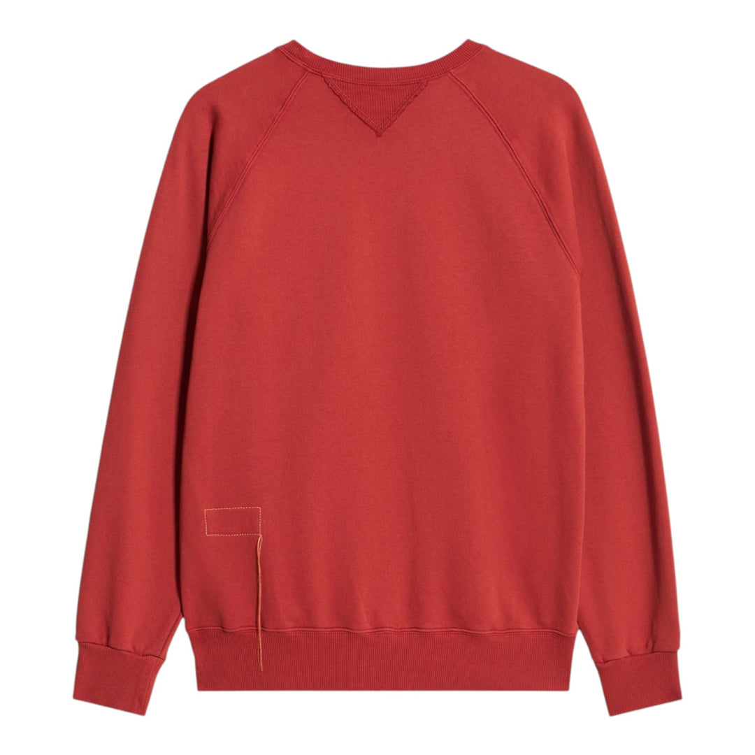 Harvard Crewneck Sweatshirt in Brushed Jersey with Raglan Cut Lobster