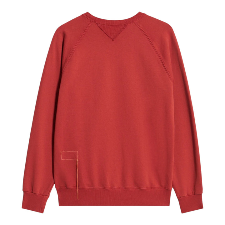 Harvard Crewneck Sweatshirt in Brushed Jersey with Raglan Cut Lobster