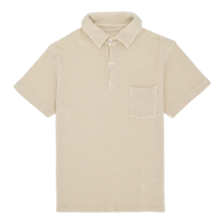 Missourim Short Sleeve Waffle Jersey Polo Beige
