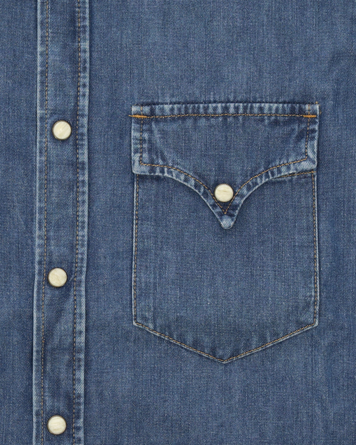 NTEX CAMICIA TEXANA DENIM STONE WASH