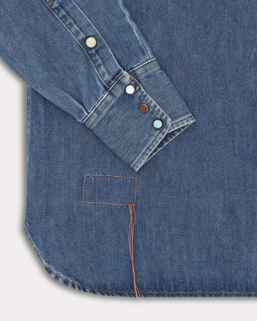 NTEX CAMICIA TEXANA DENIM STONE WASH