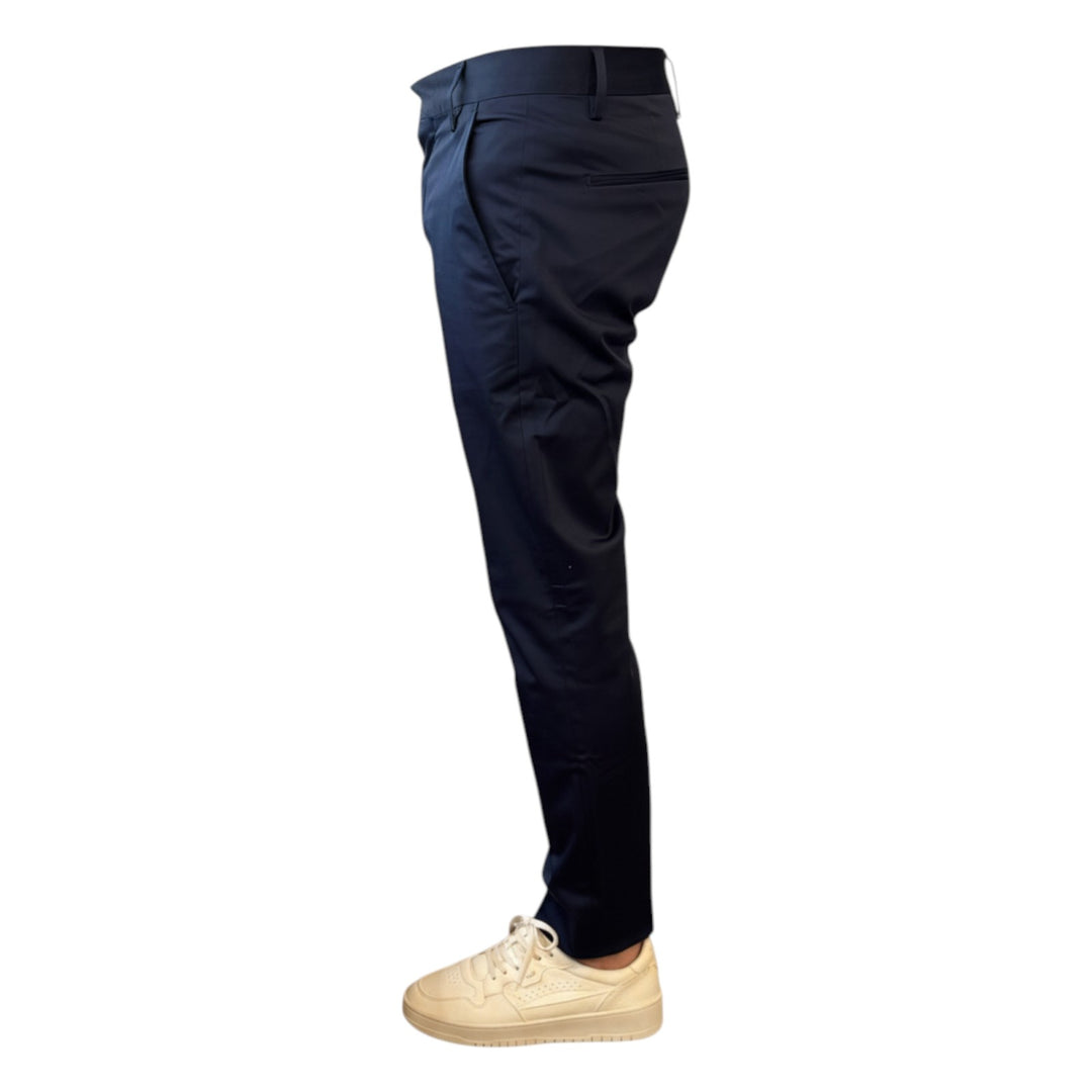 Slim Fit Cropped America Pocket Trousers Navy Blue