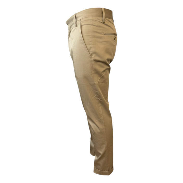 Slim Fit Cropped Slant Pocket Trousers Havana