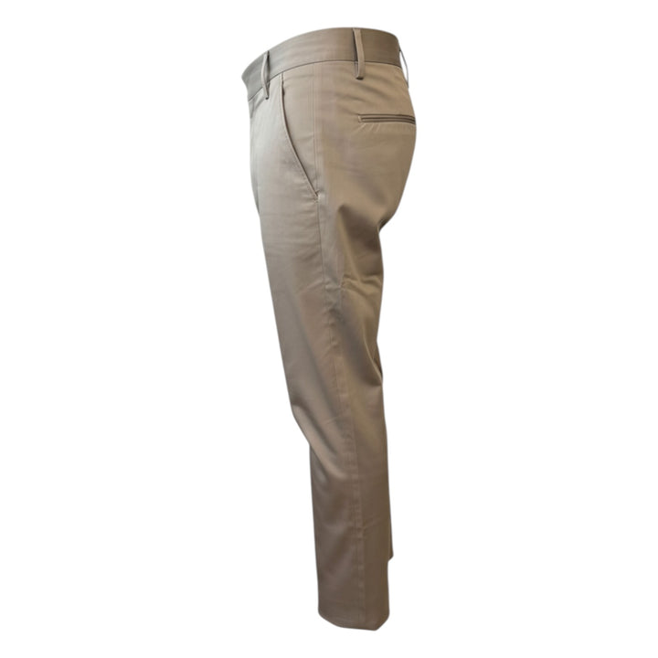Slim Fit Cropped Slant Pocket Trousers Taupe