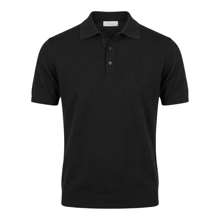 Short Sleeve Combed Cotton Polo Anthracite
