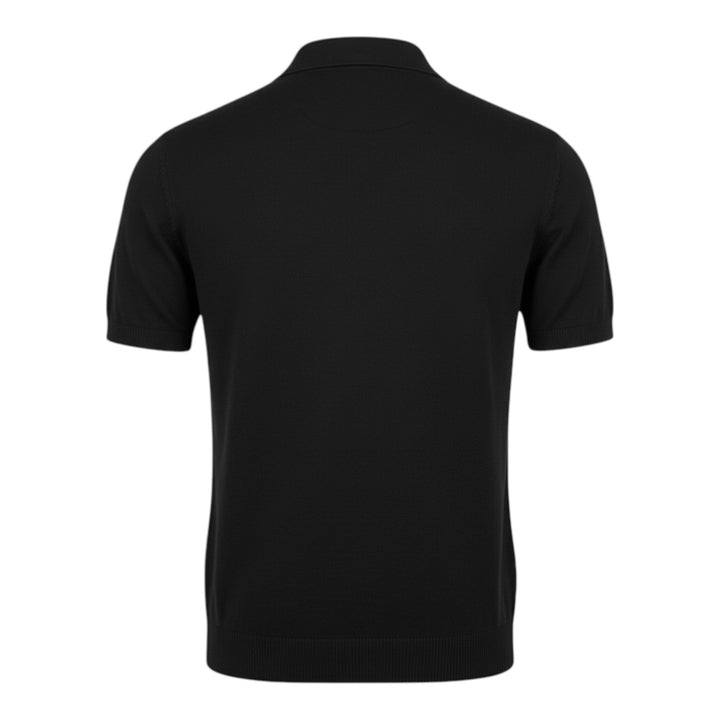 Short Sleeve Combed Cotton Polo Anthracite