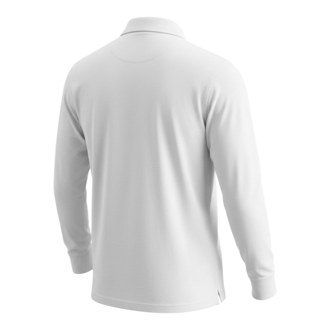 York Long Sleeve Jersey Polo White