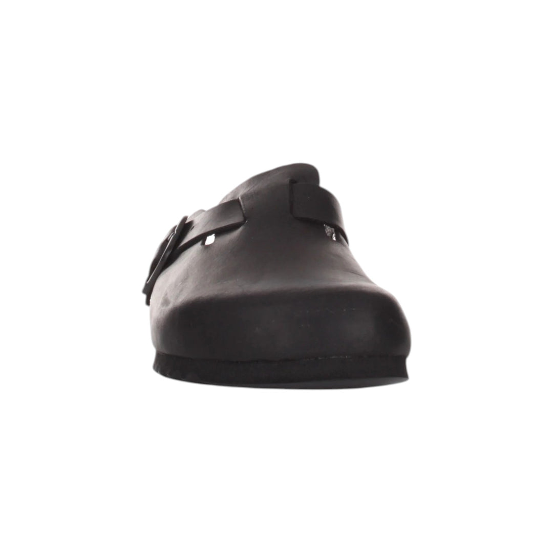 OLIVER SANDALS IN BLACK OILED LEATHER