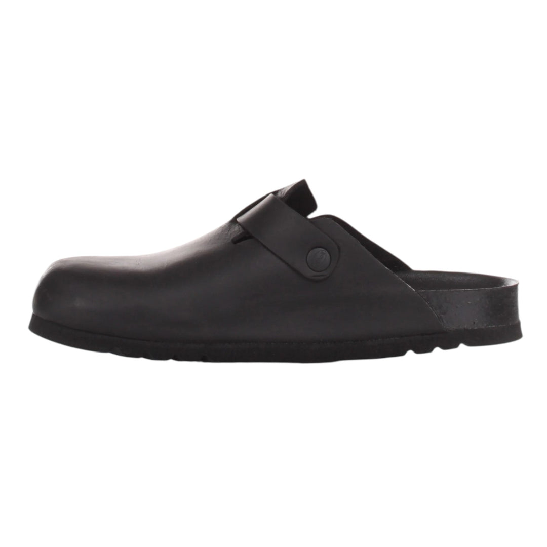 OLIVER SANDALS IN BLACK OILED LEATHER