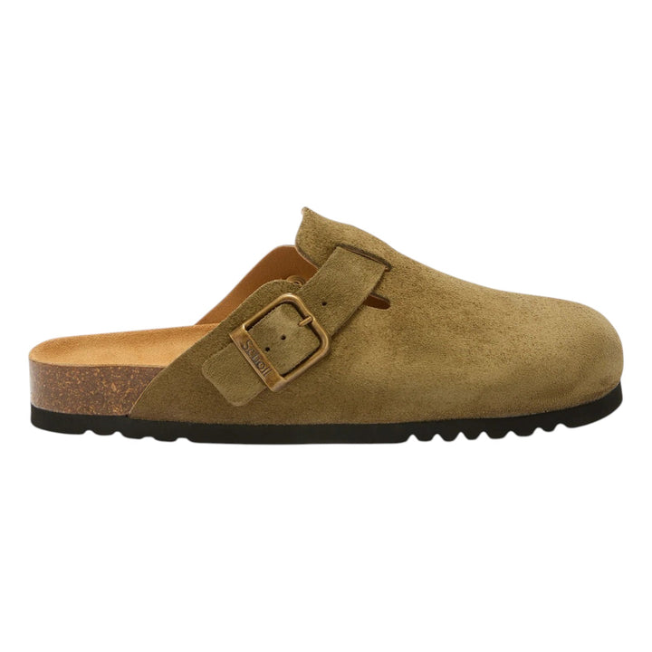 OLIVIER KHAKI SUEDE SANDALS