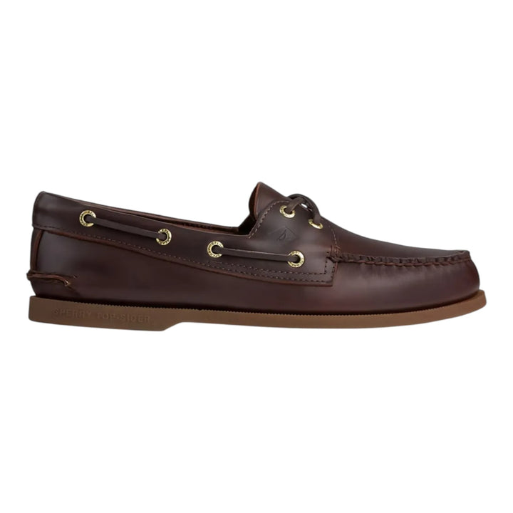 Authentic Original 2-Eye Boat Shoe in Amaretto Genuine Leather