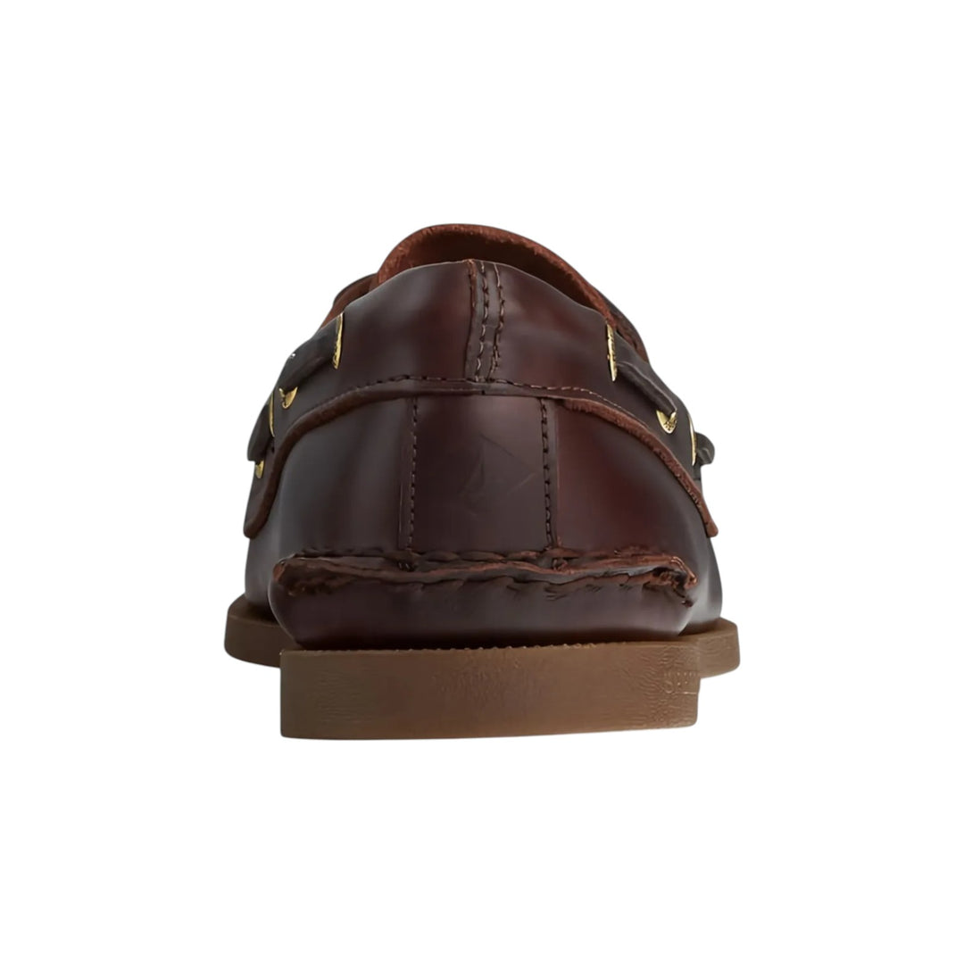 Authentic Original 2-Eye Boat Shoe in Amaretto Genuine Leather