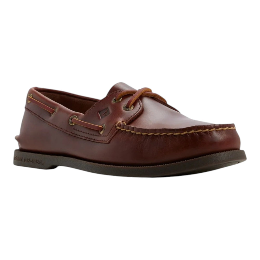 Authentic Original 2-Eye Boat Shoe in Genuine Burgundy Leather