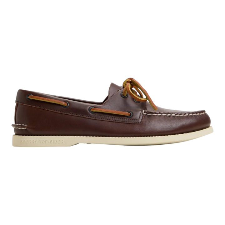 Authentic Original 2-Eye Boat Shoe in Brown Genuine Leather