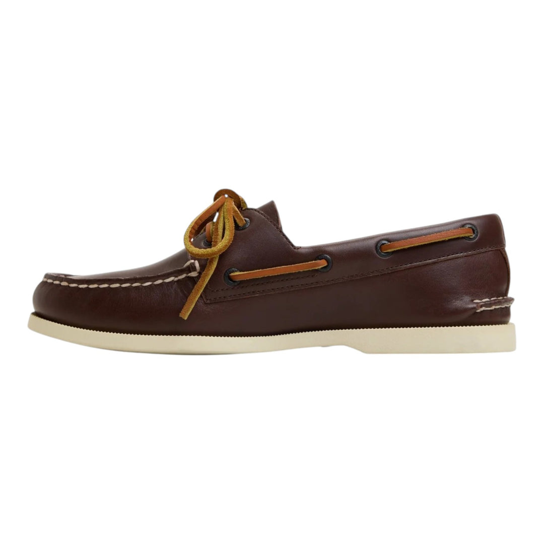 Authentic Original 2-Eye Boat Shoe in Brown Genuine Leather