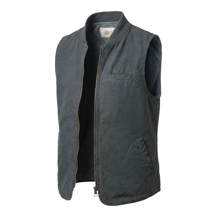 Bear Linen Blend Vest Navy