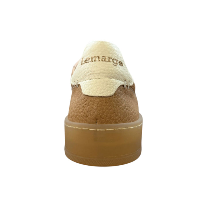 Jannik Sneakers in Genuine Deerskin Walnut-White