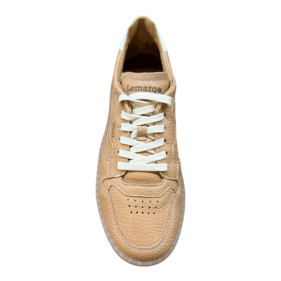 Jannik Sneakers in Genuine Deerskin Walnut-White