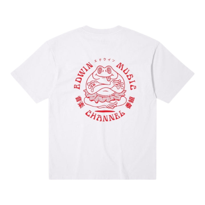 Edwin Music Channel T-Shirt White-Red